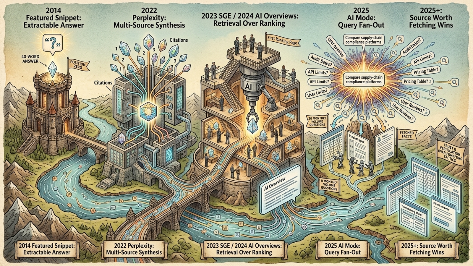 Cover image for: From Featured Snippets to AI Mode: A Timeline of Who Gets Quoted